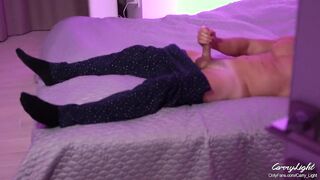 Stepsister Spying on Stepbrother Jerking off & helping him cum