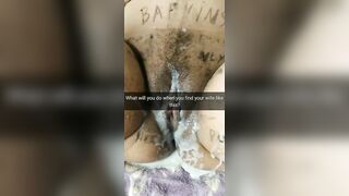 What would you do if you found your wifey after a gang bang like this?