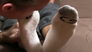 FootFetishFrenzy.com  Young Hunk Takes on the Older Guy