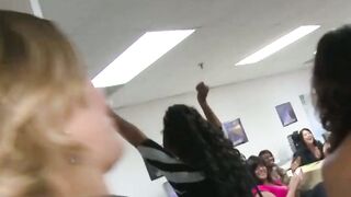 Office Seduction Ebony Strippers Seduce White Bosss Secretary
