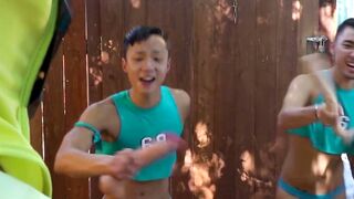 Triple Threat Jaxson, Ice, and Knox Go AllIn on Orgy Mode