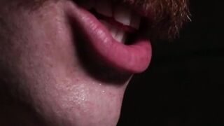 Blonde Sherman Maus inserts a massive DILDO in his ass then proceeds to wank his dick