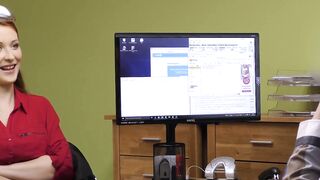 Sizzling Redhead Tempts Her Exec in the Boardroom
