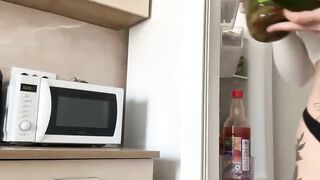 Sultry Seduction A Brunettes Cucumber Orgy