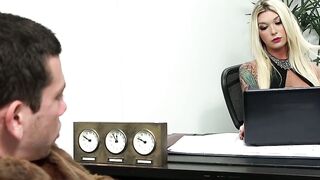 Dick Destroyer TS Aubrey Kate Unleashes Her Beefy Cock on Reed Jameson