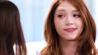 SULTRY STORMS Redhead Sensation Myra Moans Teases Buxom Beauty Chloe Amour into a Sizzling Sapphic Seduction Thatll Leave You Begging!