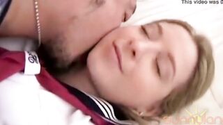 Real Life Cartoon! Goddess Uniformed Blonde Sunny Lane Tries Chinese Dick!