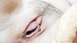 Long Vibrator fucking cunt
