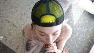 Turned On 18 offer juicy bj and gets facial. Karneli Bandi