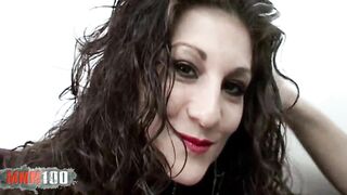 Alys Rebel slim dark haired deep throat butt nailed