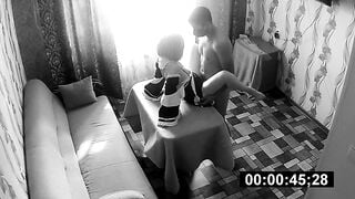 A dude fucks a maid and films her on a concealed camera