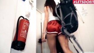 FREAKY HOSTEL - Thin Teenagers Opens Her Legs For Long bbc