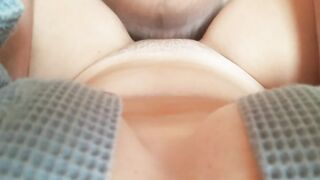 Little cock jizzes quickly on robed barely legal