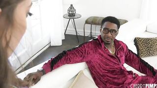 Long Jugs Inked Dark Haired Maddy May Fucks A Long Ebony Dick Doggy Style