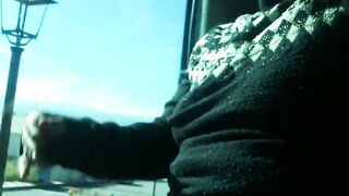 (Risky outdoors) Young College Girl Blows My Penis On The Bus!