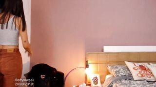 Sweet petite cunt with mouth seduces you while she dresses