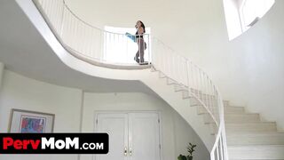 Buxom Cougar Makes All Of Her Stepson's Crazy Sex Fantasies Come True