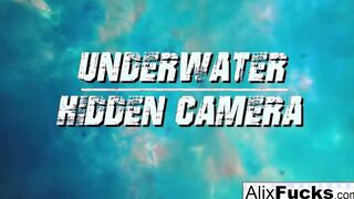 Underwater concealed camera lesbo fun with Alix & Jenna