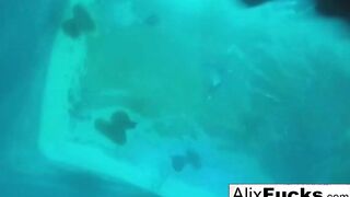 Underwater concealed camera lesbo fun with Alix & Jenna