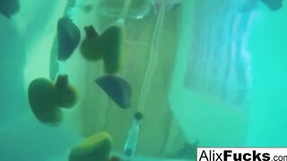 Underwater concealed camera lesbo fun with Alix & Jenna
