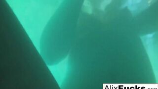 Underwater concealed camera lesbo fun with Alix & Jenna