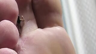 MaleFeetXXX.com - Bearded dude shows off yummy feet post foot worship