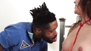 Sultry Seduction Brunette Babe Claims Big Black Beast