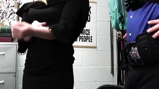 The Unsatisfying Look of an Angry Shoplifter (Krissi Knight). A shoplifting thief is caught by police..