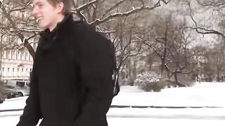 "Snow-kissed Passionate Encounter - A Winter's Blizzard of Love"