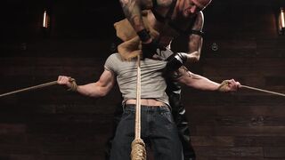 "Christian Wildes Dominates Bondage Submissive With Rope And Electric Shock"