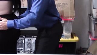 "Chonky Goth Bombshell Gets Fucked By Buff Guard For Shoplifting Escape"