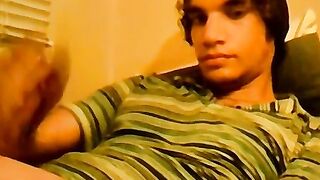 18yo homo Tristan Hollister tugs big dick before cumshot