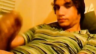 18yo homo Tristan Hollister tugs big dick before cumshot