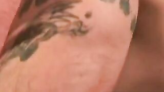 Old Man's Intense Masturbation Session After Smoking Break