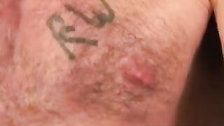 Old Man's Intense Masturbation Session After Smoking Break