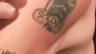 Old Man's Intense Masturbation Session After Smoking Break