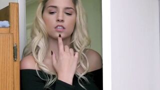 Intense Passion Ignites Blonde seduces Asian beauty with her finger