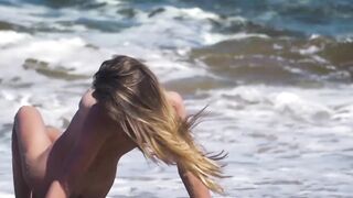 "Teeny Beach Bunnies - Sexy Blonde Seductresses Unleash Passion"