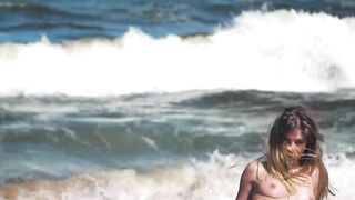 "Teeny Beach Bunnies - Sexy Blonde Seductresses Unleash Passion"