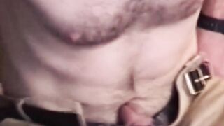 "Hair-Raising Solo Masturbation - Muscular Bear Stripped Down"