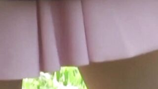 Sultry Seductress Unleashed Blonde Bombshell Teases in Mini Skirt and Lacy Thong