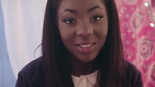 "Sexy Ebony Babe Gets A Deep Ride From Huge Black Dick"