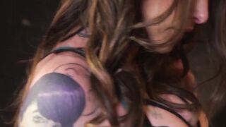 "Anal Domination Divas - Big-Boobs Tranny Slut Rides Hard On Blonde Babe"