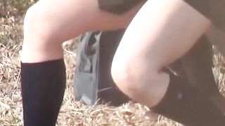 "Japanese Teen's Daring Adventure in Taboo Pee Play"
