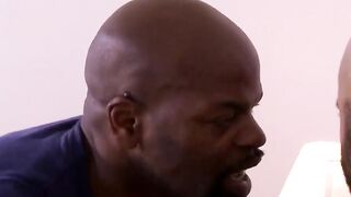 "Black Monster's Big Black Dick Stretches White Hole - Bareback"