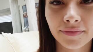 "Sister Loves Step-Brother! Point Of View Sex With Sloppy Blowjob & Creampie"
