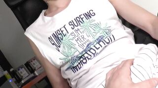 "Stranger's Hand Job Gives Young Hunk A Surprise Orgasm"