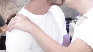 "Step-Daddy's Boy" or "Facial Frenzy": Stepfather fucks two of his sons in threesome action!