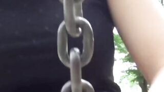 NipponPissTV.com - Redhead Japanese cutie solo pussy playing and outdoor public pissi