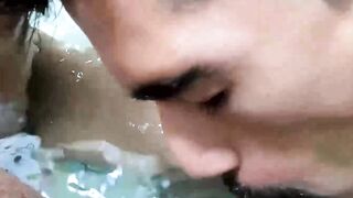 Throated #134 - Threeway Blowjob Frenzy With Huge Facial For Latina Babe